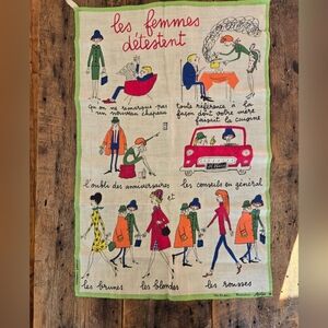 Vintage French Linen teatowel